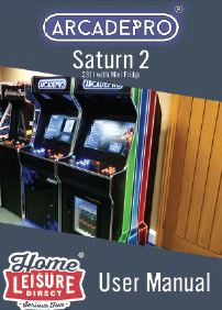 ArcadePro Saturn 2 2391 Upright Arcade Machine with Mini Fridge - Manual Thumbnail